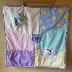 OshKosh Vintage 2000 Baby Playmat Toys R Us Cow Elephant Stars Soft Activity Mat